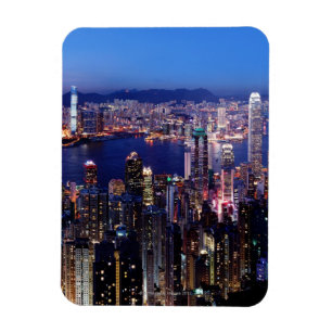 Hong Kong Victoria Harbour at Night Magnet