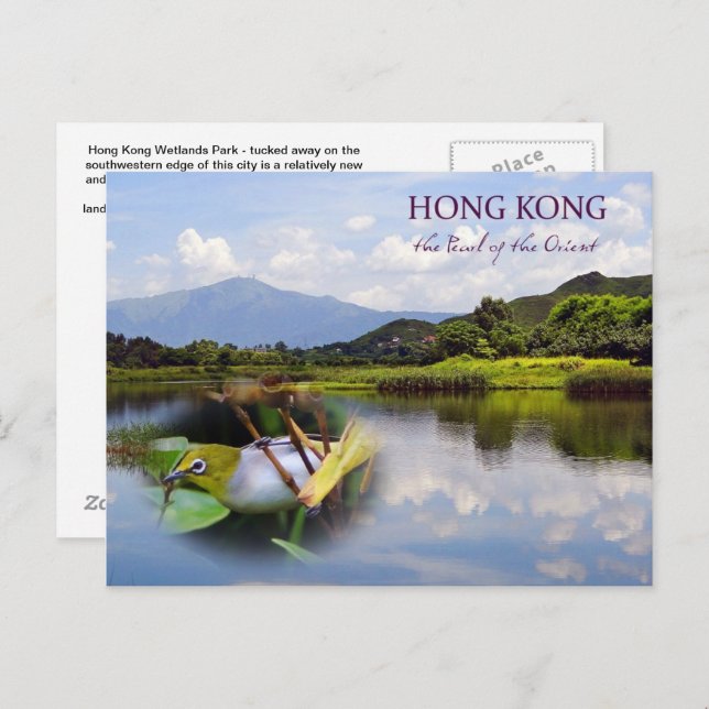 Hong Kong Wetlands Park Travel Post Card (Front/Back)