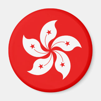 Hong Kong White Orchid Symbol Magnet