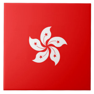 Hong Kong White Orchid Symbol Tile