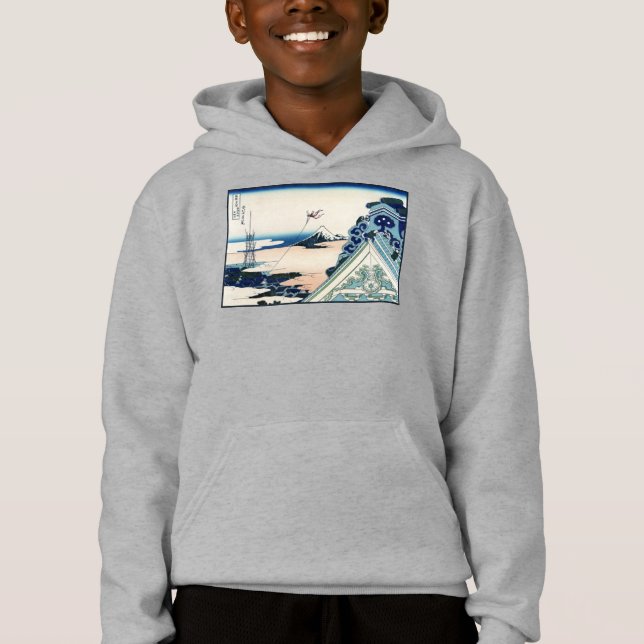 Honganji Temple Vista of Mt. Fuji Japanese Woodcut (Front)