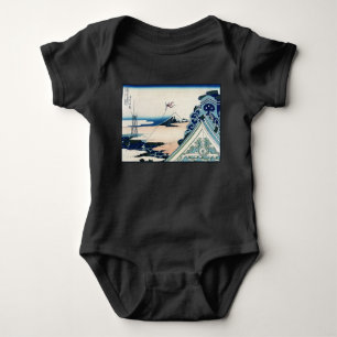 Honganji Temple Vista of Mt. Fuji Japanese Woodcut Baby Bodysuit