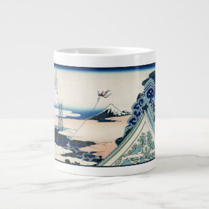 Honganji Temple Vista of Mt. Fuji Japanese Woodcut Large Coffee Mug