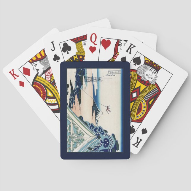 Honganji Temple Vista of Mt. Fuji Japanese Woodcut Playing Cards (Back)
