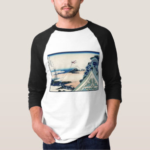 Honganji Temple Vista of Mt. Fuji Japanese Woodcut T-Shirt