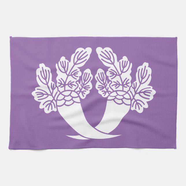 Honjo radishes tea towel (Horizontal)