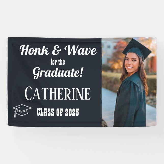 Honk and Wave Graduation Photo Banner (Horizontal)