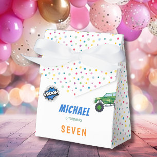 Honk beep vroom monster trucks boy birthday favour box