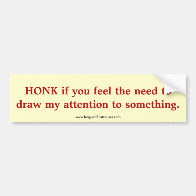 "Honk" bumper sticker (Front)