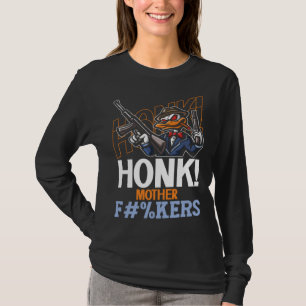 Honk Duck Goose With Guns Internet Meme T-Shirt
