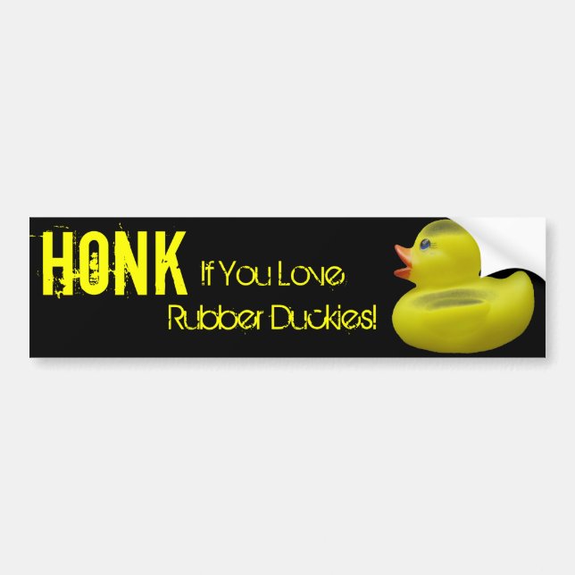 Honk for Duckies Bumper Sticker (Front)