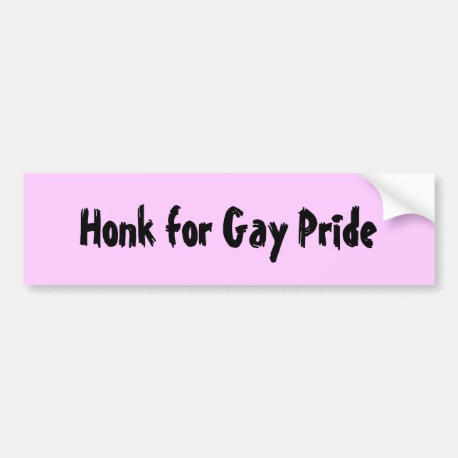 Honk for Gay Pride Bumper Sticker (Front)