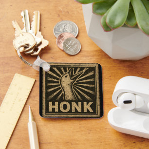 Honk Goose Funny Duck Chicken Meme Key Ring
