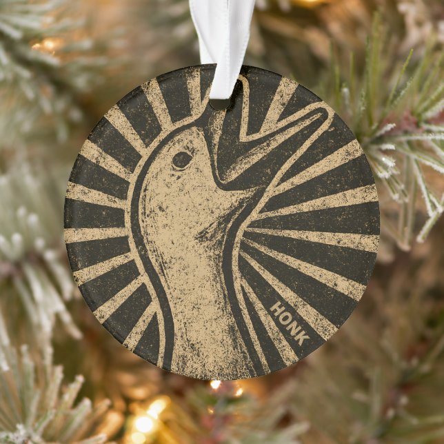 Honk Goose Funny Duck Chicken Meme Ornament (Tree)