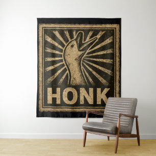 Honk Goose Funny Duck Chicken Meme Tapestry