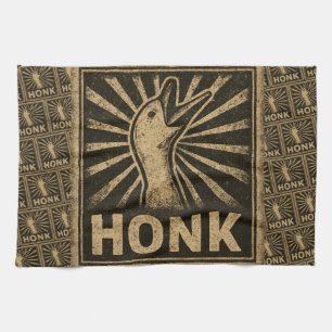 Honk Goose Funny Duck Chicken Meme Tea Towel