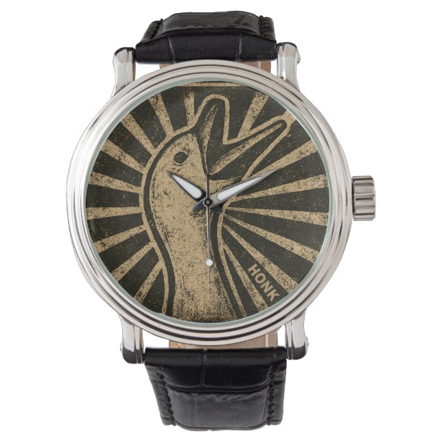 Honk Goose Funny Duck Chicken Meme Watch (Front)