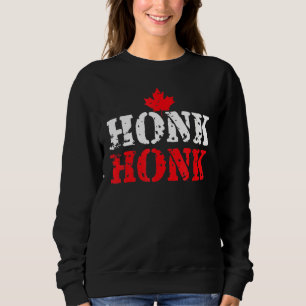 Honk Honk Canadian Truckers Rule Canada Funny Vint Sweatshirt