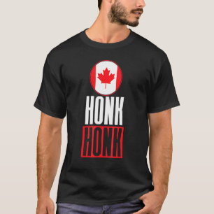 Honk Honk Canadian Truckers Rule Canada Funny Vint T-Shirt