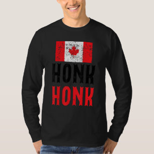 Honk Honk Canadian Truckers Rule Canada   Vintage  T-Shirt