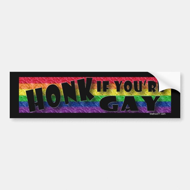 Honk if Gay Bumper Sticker (Front)