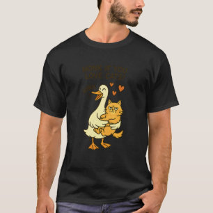 Honk If You Love Cats Funny Goose & Cat Lovers T-Shirt