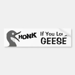 HONK If You Love Geese (With Image) Bumper Sticker