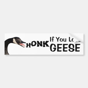 HONK If You Love Geese (With Photo) Bumper Sticker
