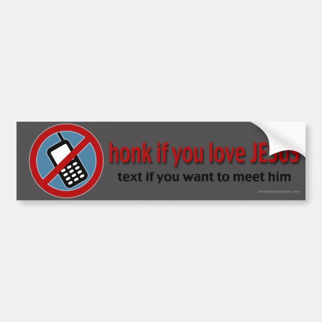 Honk if You Love Jesus Bumper Sticker (Front)
