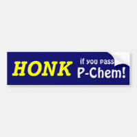 HONK if you passed P-Chem! (yellow/blue)