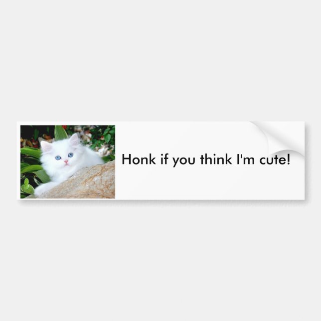 Honk if you think I'm cute! Bumper Sticker (Front)