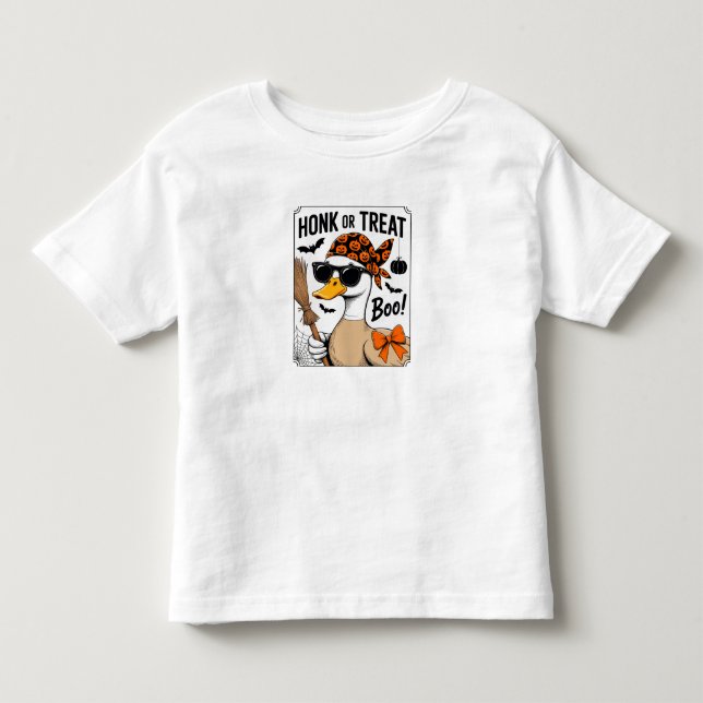 🎃 Honk or Treat, Boo! 👻 Toddler T-Shirt (Front)