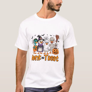 Honk Or Treat Funny Goose Halloween Costume Spooky T-Shirt