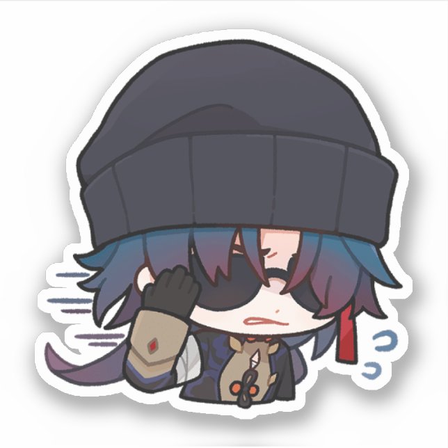 Honkai Star Rail Chibi Blade Incognito Sticker (Front)