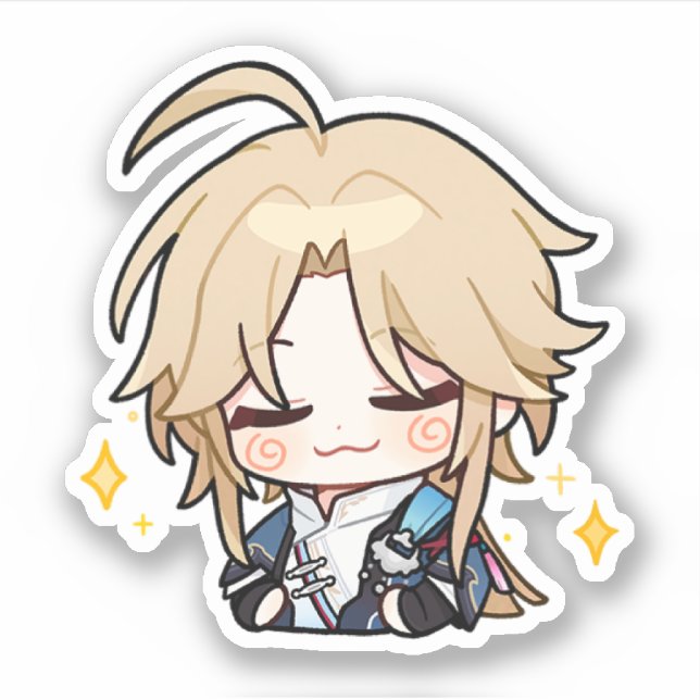 Honkai Star Rail Chibi Yanqing Smug Sticker (Front)