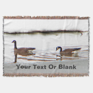 Honkers - Canada Geese Throw Blanket