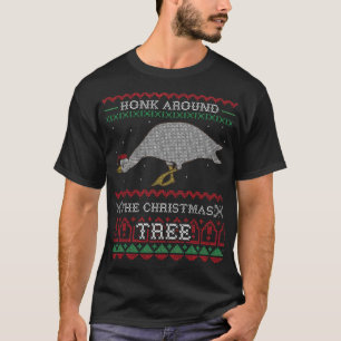 Honking Ugly Christmas Sweater Honk Goose dogs bon
