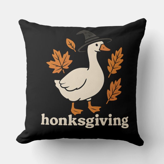 Honksgiving Goose Humour Pillow (Front)