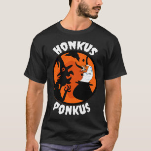 Honkus Ponkus Duck Goose Halloween black lab puppy T-Shirt