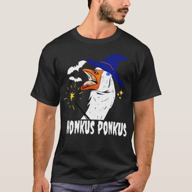 Honkus Ponkus Duck Goose Halloween labrador retrie T-Shirt (Front)