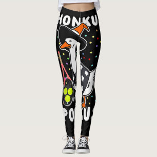 Honkus Ponkus Funny Goose Halloween Costume Tennis Leggings