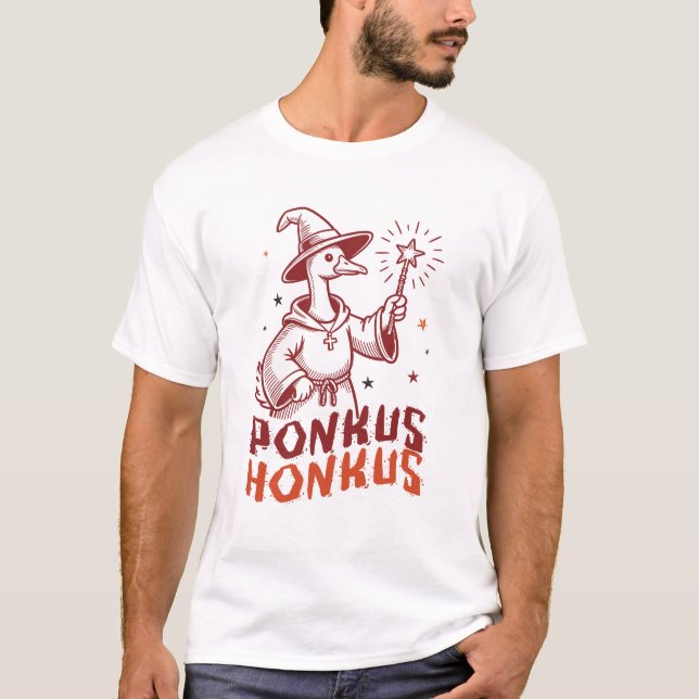 Honkus Ponkus - Goose Halloween Magic T-Shirt (Front)