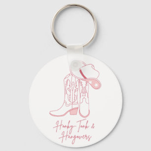 Honky Tonk and Hangovers Design   Cowboy Boots  Key Ring