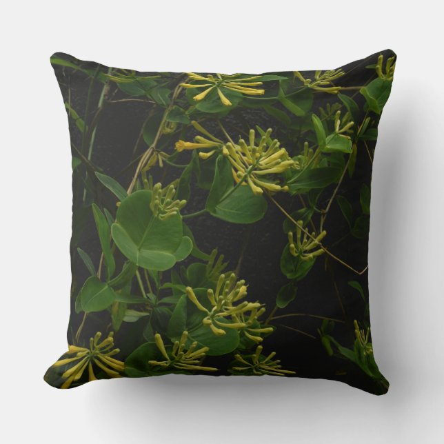 Honneysuckel Throw Pillow (Front)