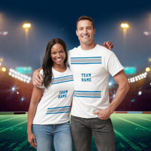 Honolulu Blue Silver Sports Team Name White Unisex T-Shirt