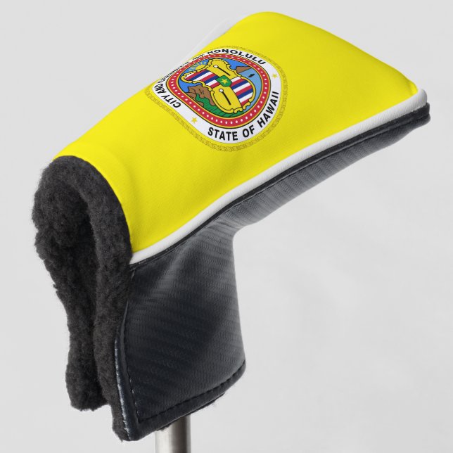 Honolulu city flag golf head cover (3/4 Front)