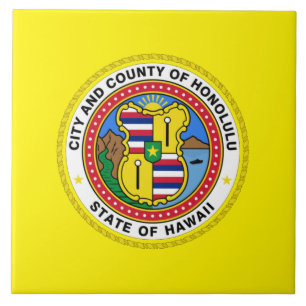 Honolulu city flag tile