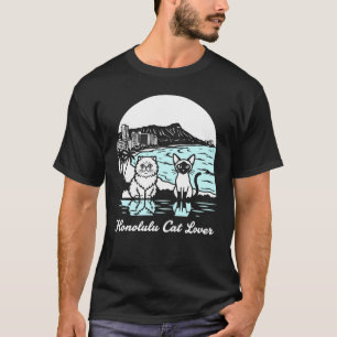 Honolulu City Hawaii Cat Lover T-Shirt