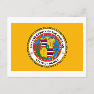 Honolulu Flag Postcard