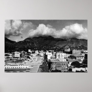 Honolulu, HA - View of City from Aloha Tower Poster